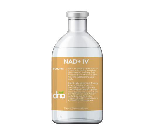 NAD+Iv therapy Bottle at DNA Health & Wellness Clinics Dubai & Abu Dhabi